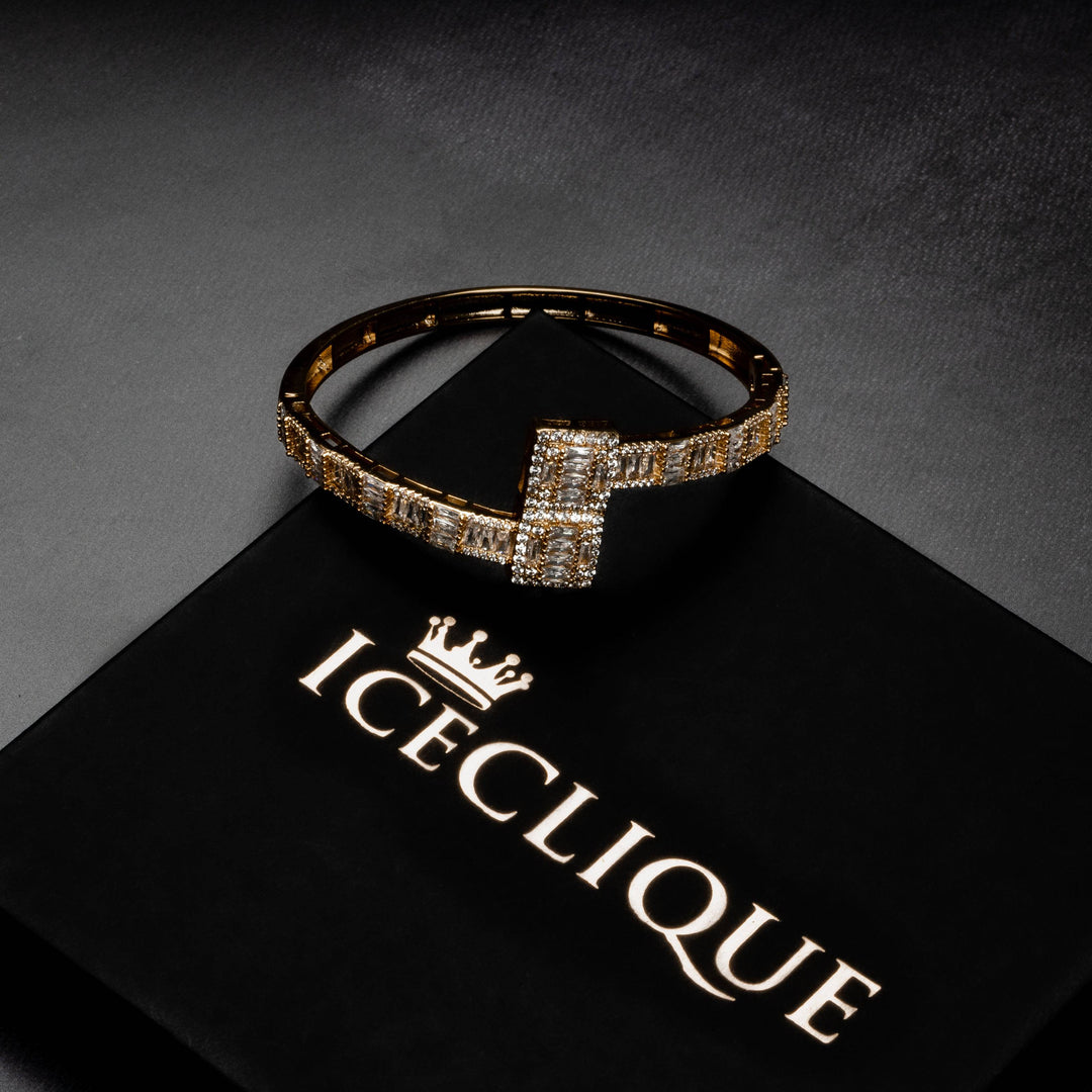 6mm Baguette Bangle Bracelet - ICECLIQUE JEWELRY