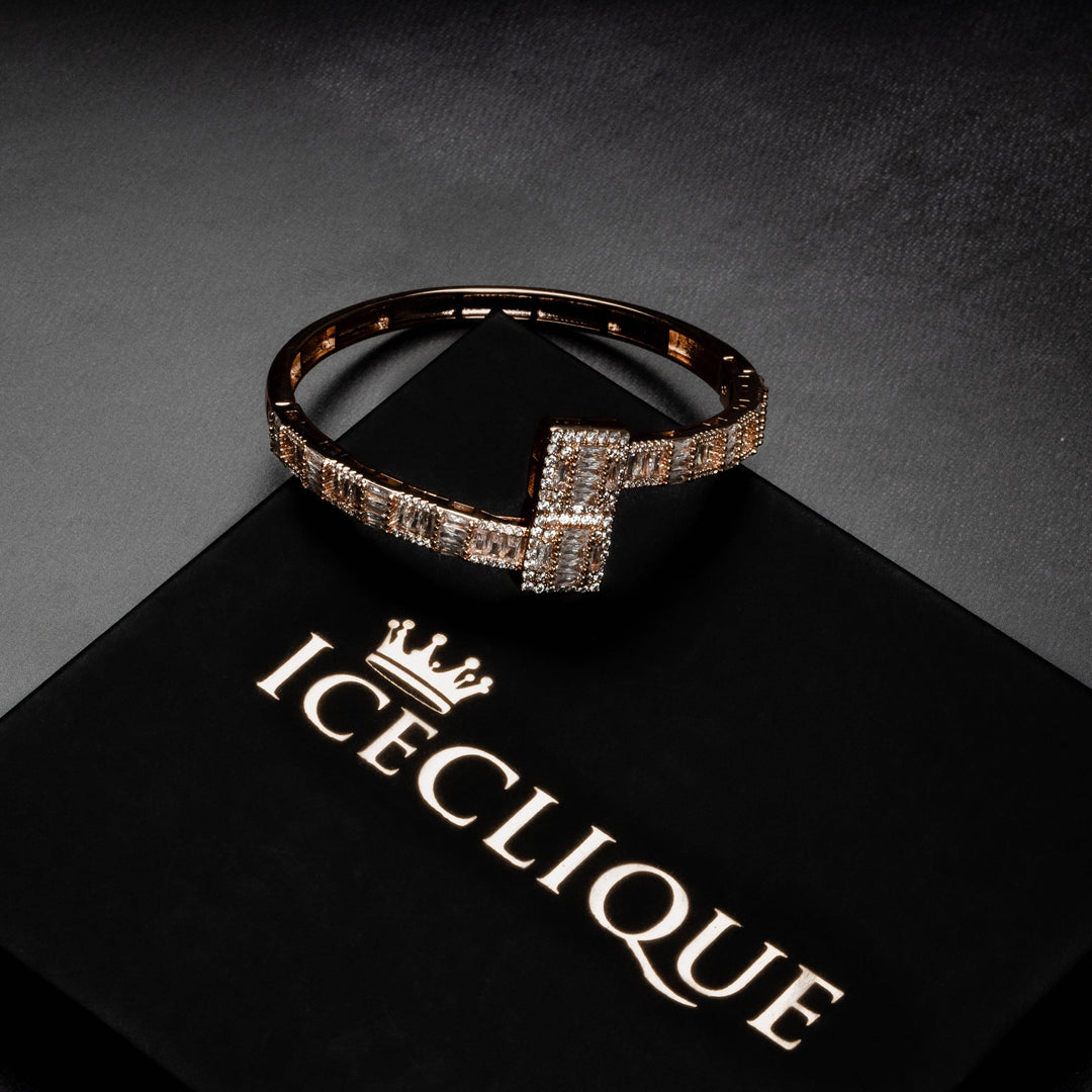 6mm Baguette Bangle Bracelet - ICECLIQUE JEWELRY