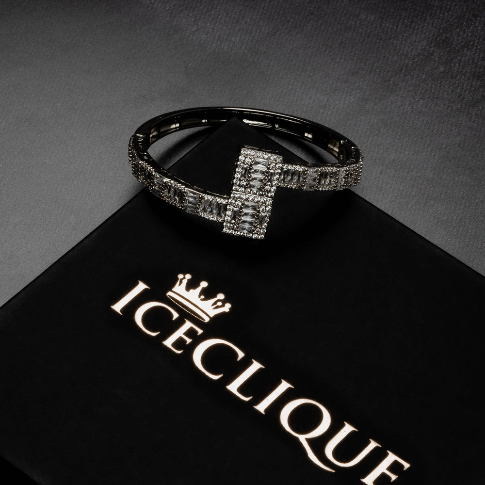 6mm Baguette Bangle Bracelet - ICECLIQUE JEWELRY