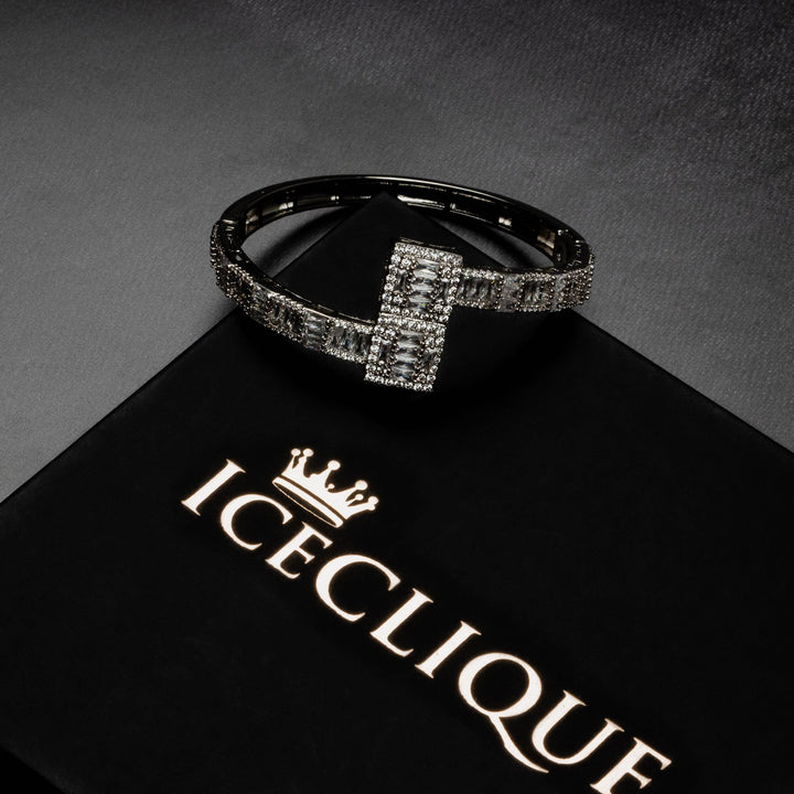 6mm Baguette Bangle Bracelet - ICECLIQUE JEWELRY