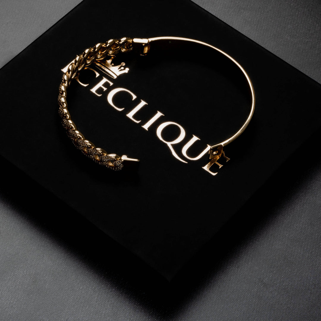 10mm Cuban Bangle Bracelet - ICECLIQUE JEWELRY