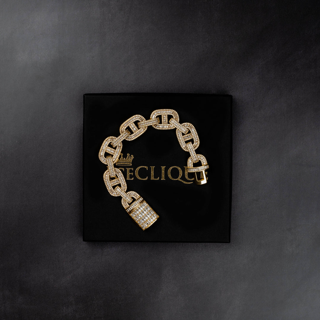 18mm Mariner Baguette Bracelet - ICECLIQUE JEWELRY