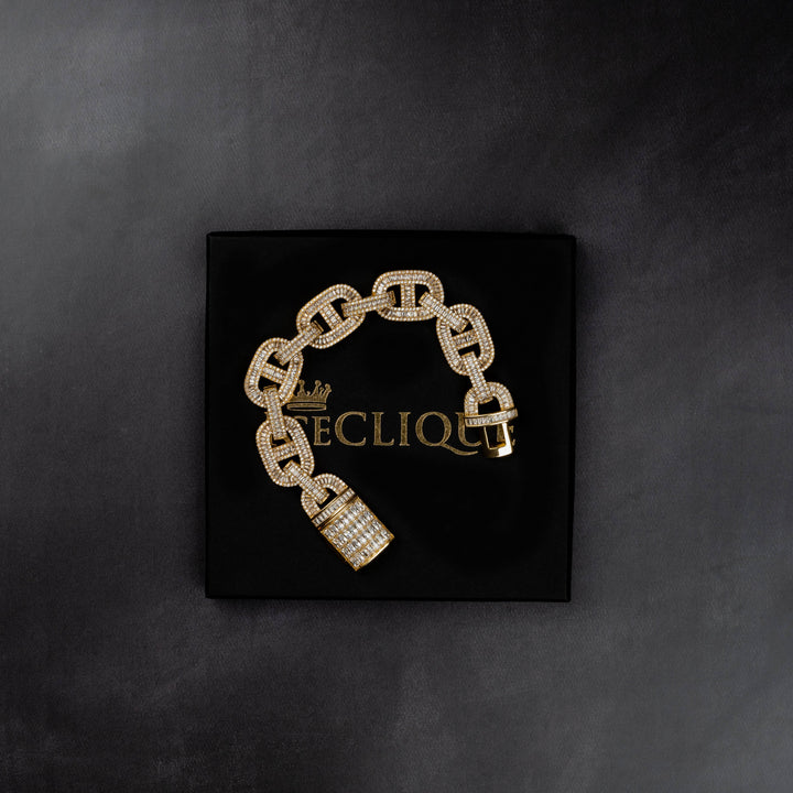 18mm Mariner Baguette Bracelet - ICECLIQUE JEWELRY