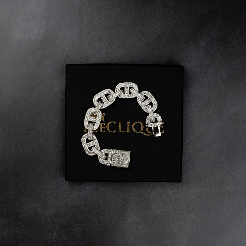 18mm Mariner Baguette Bracelet - ICECLIQUE JEWELRY