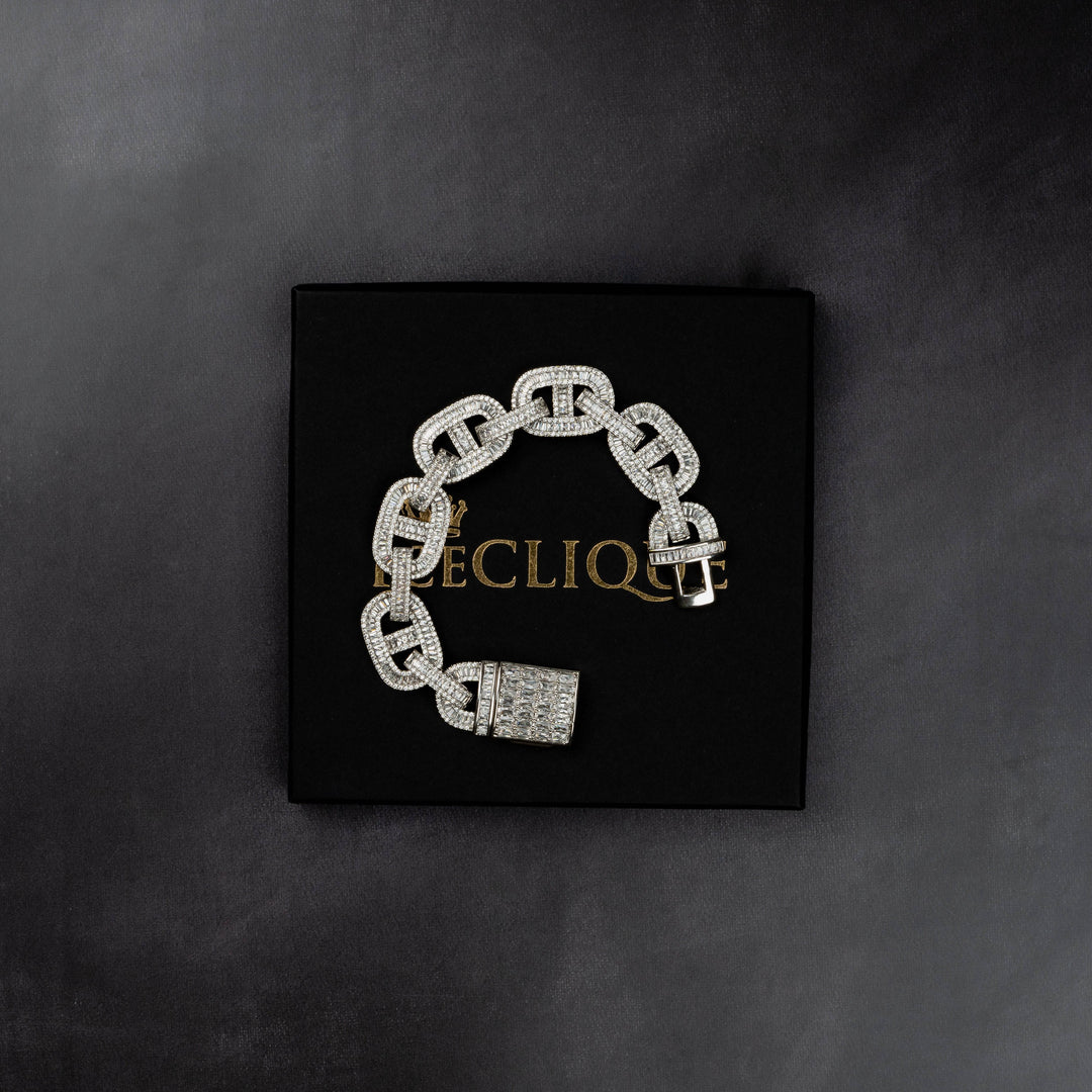18mm Mariner Baguette Bracelet - ICECLIQUE JEWELRY
