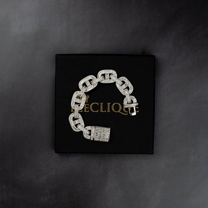 18mm Mariner Baguette Bracelet - ICECLIQUE JEWELRY