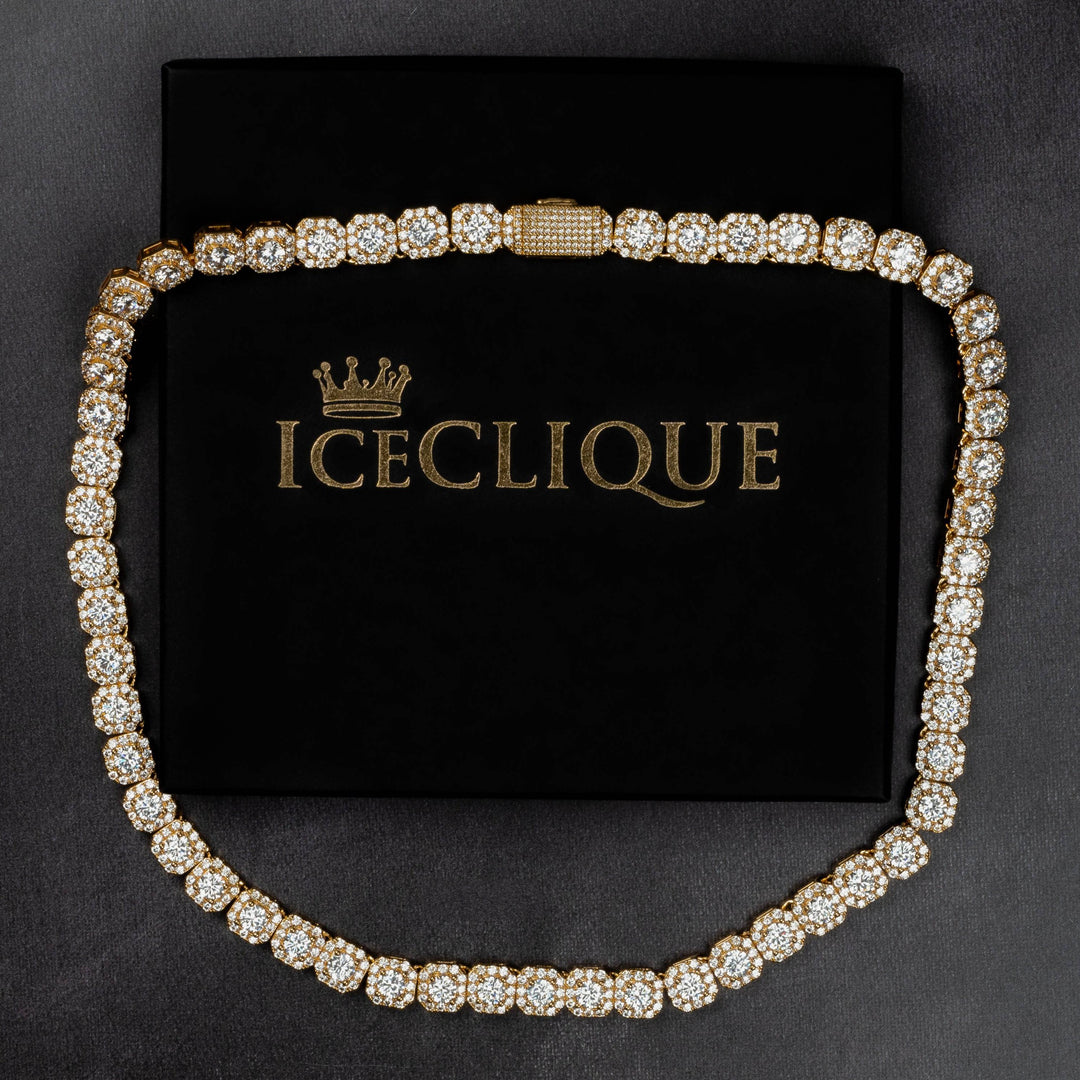 10mm Clustered Tennis Chain - ICECLIQUE JEWELRY