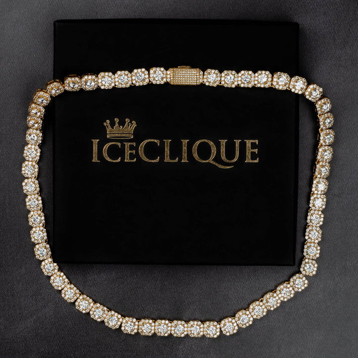 10mm Clustered Tennis Chain - ICECLIQUE JEWELRY