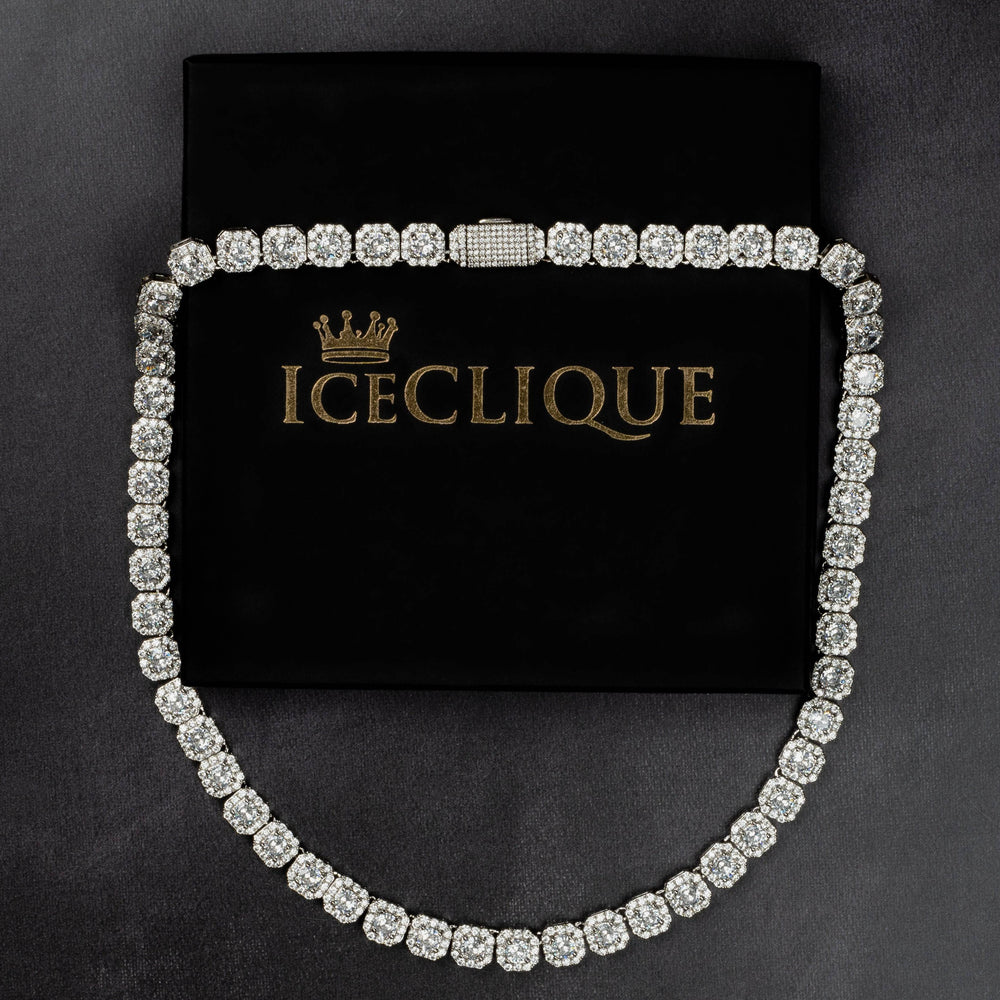 10mm Clustered Tennis Chain - ICECLIQUE JEWELRY