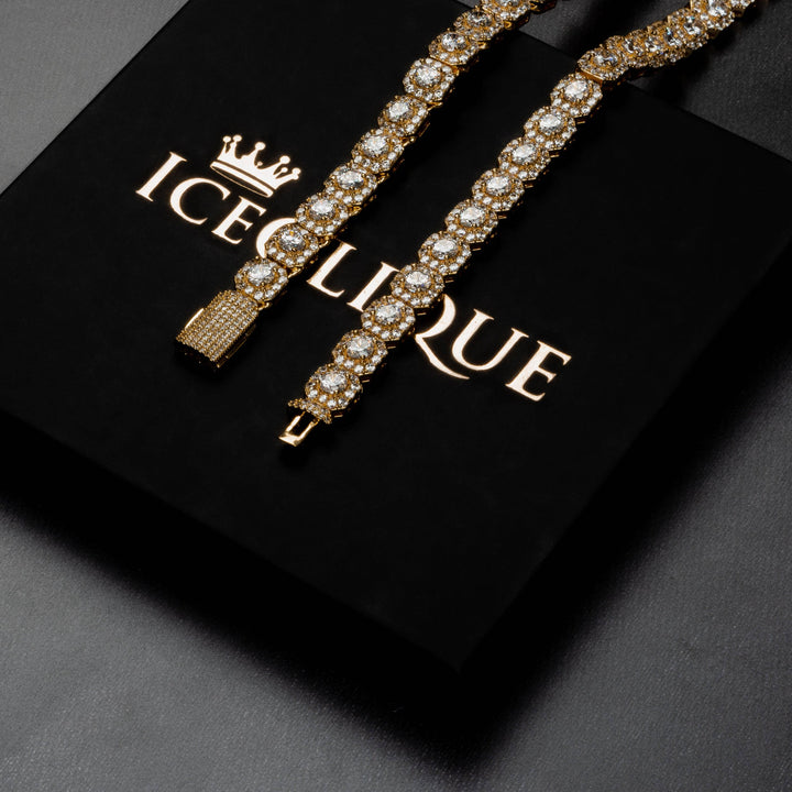 10mm Clustered Tennis Chain - ICECLIQUE JEWELRY