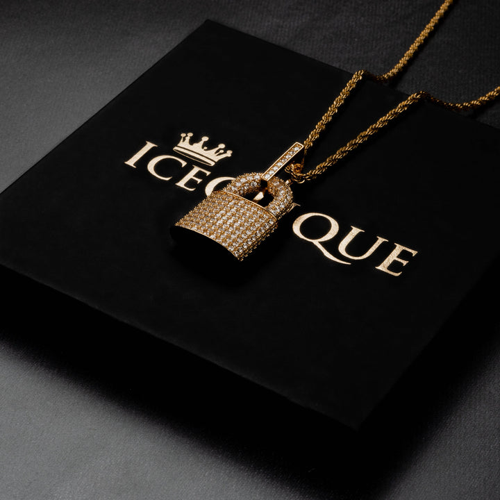 Iced Padlock Pendant - ICECLIQUE JEWELRY