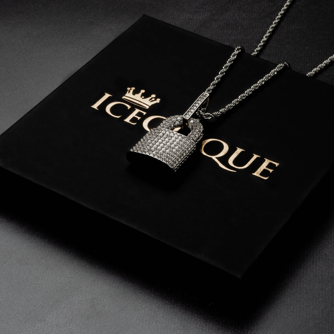 Iced Padlock Pendant - ICECLIQUE JEWELRY
