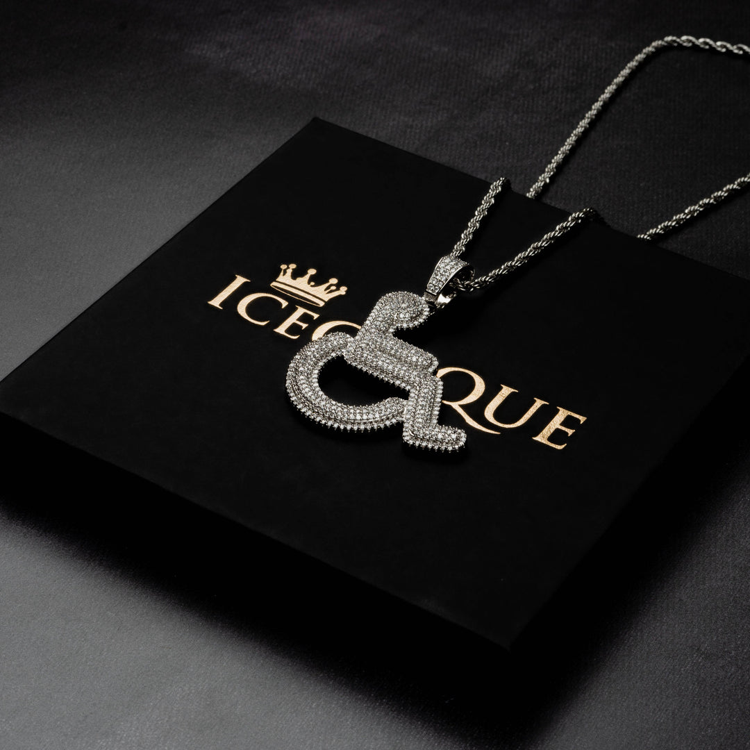 Handicap Sign Pendant - ICECLIQUE JEWELRY