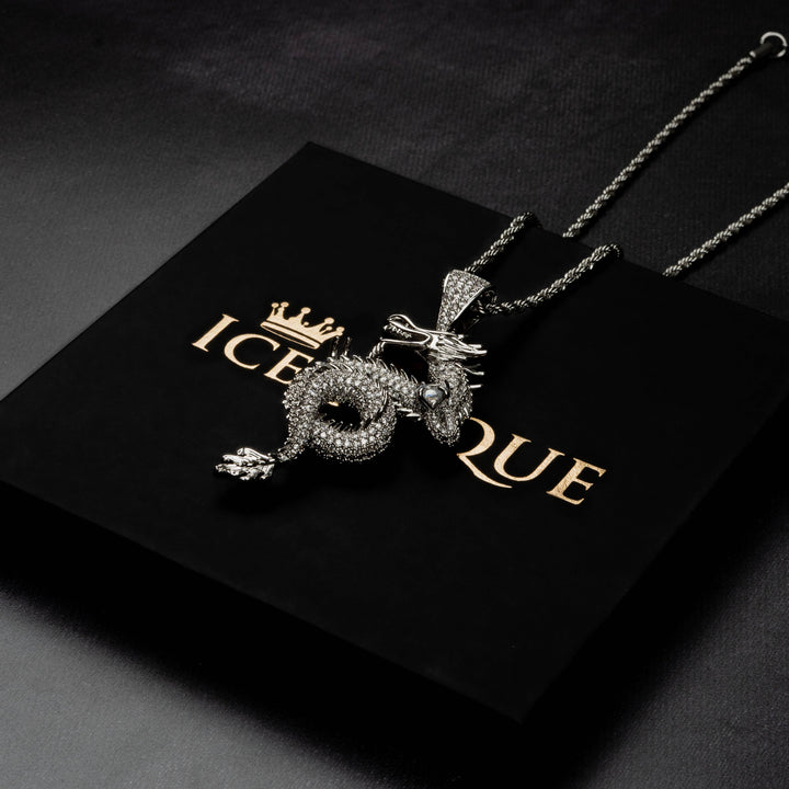 Iced Dragon Pendant - ICECLIQUE JEWELRY