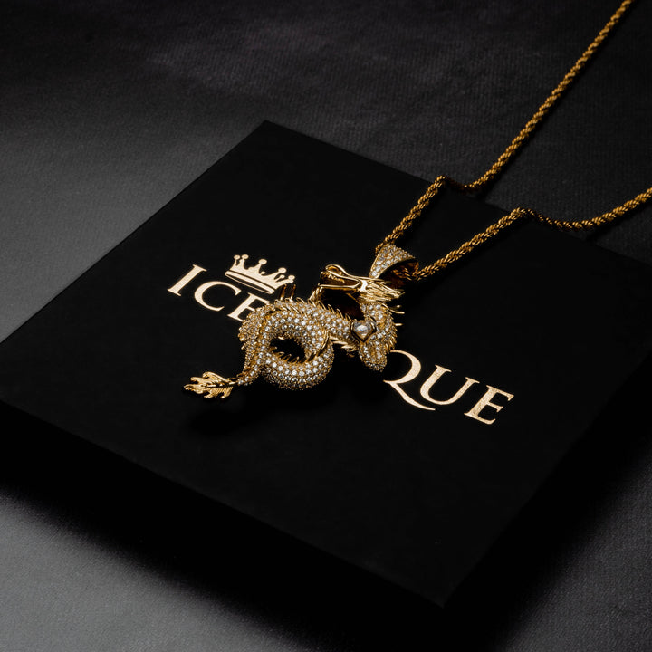 Iced Dragon Pendant - ICECLIQUE JEWELRY