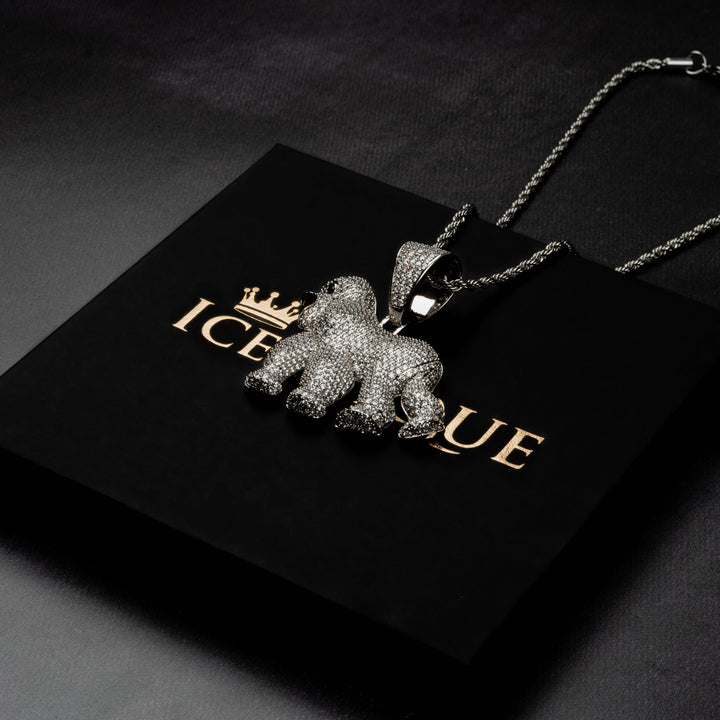 Iced Gorilla Pendant - ICECLIQUE JEWELRY