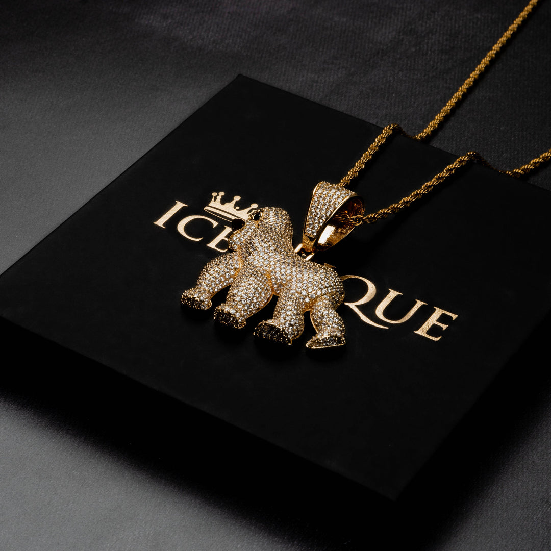 Iced Gorilla Pendant - ICECLIQUE JEWELRY