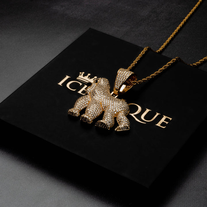 Iced Gorilla Pendant - ICECLIQUE JEWELRY