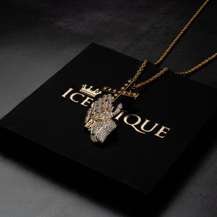 Skeleton Prayer Pendant - ICECLIQUE JEWELRY