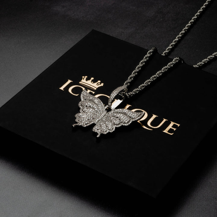 Iced Butterfly Pendant - ICECLIQUE JEWELRY
