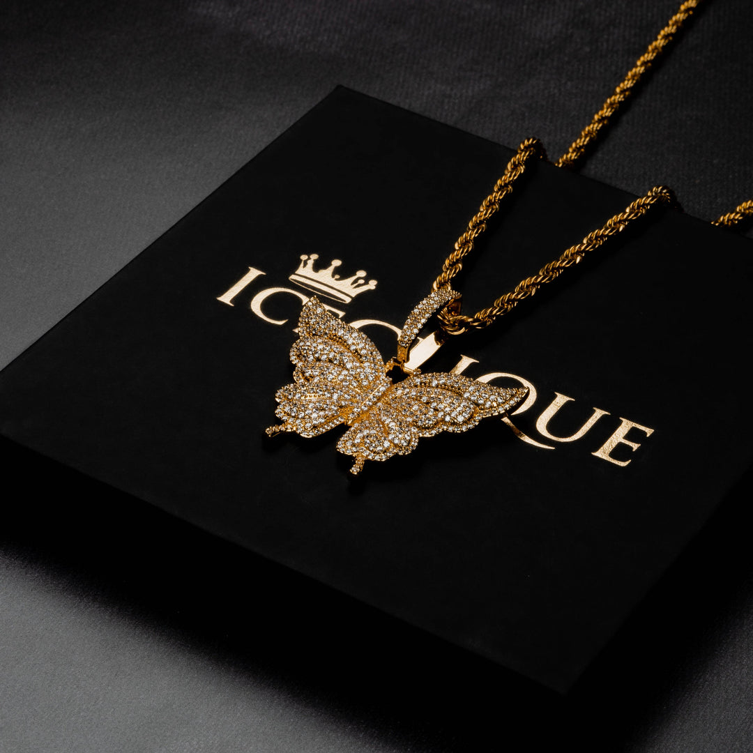 Iced Butterfly Pendant - ICECLIQUE JEWELRY