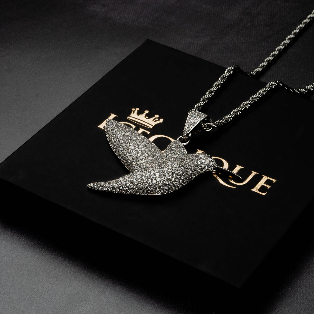 Iced Dove Pendant - ICECLIQUE JEWELRY