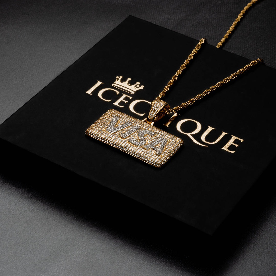 Iced Visa Card Pendant - ICECLIQUE JEWELRY