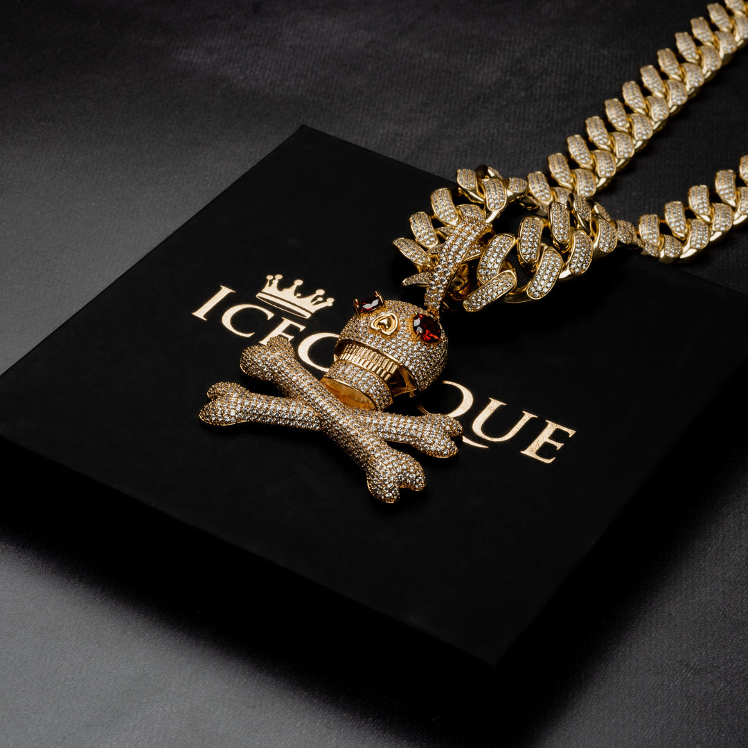 Pirate Skull Pendant - ICECLIQUE JEWELRY