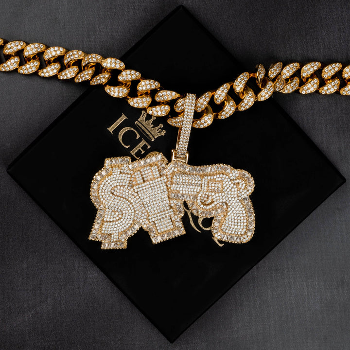 Money Power Respect Pendant - ICECLIQUE JEWELRY