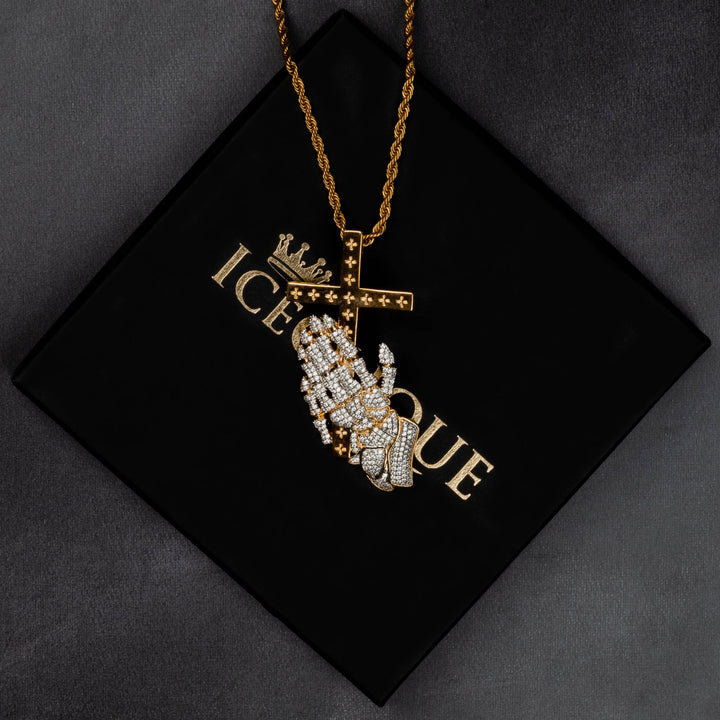Skeleton Prayer Pendant - ICECLIQUE JEWELRY