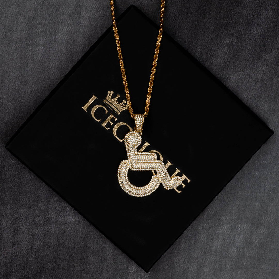Handicap Sign Pendant - ICECLIQUE JEWELRY