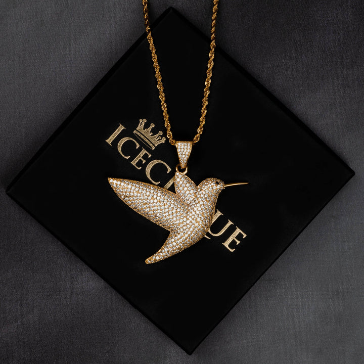 Iced Dove Pendant - ICECLIQUE JEWELRY