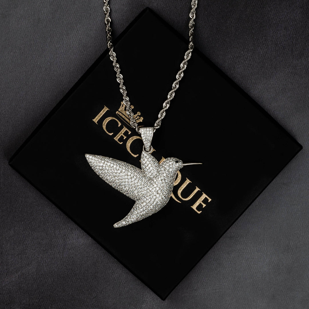 Iced Dove Pendant - ICECLIQUE JEWELRY