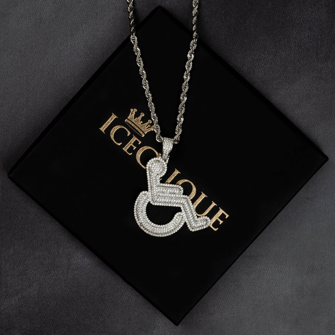 Handicap Sign Pendant - ICECLIQUE JEWELRY