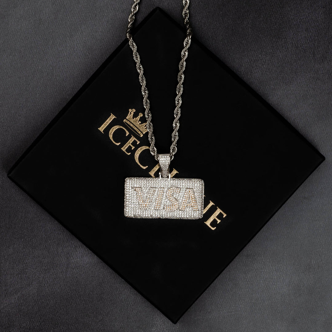 Iced Visa Card Pendant - ICECLIQUE JEWELRY