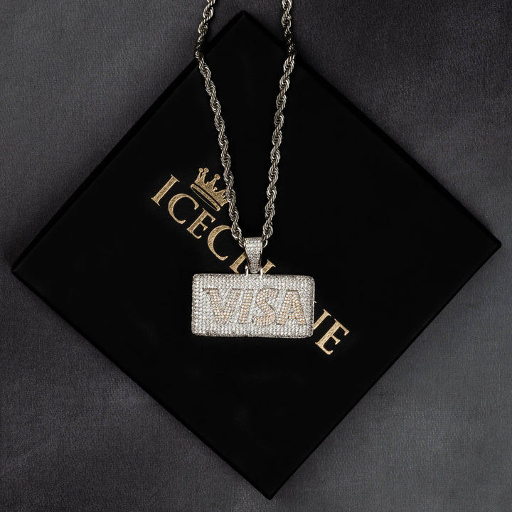 Iced Visa Card Pendant - ICECLIQUE JEWELRY