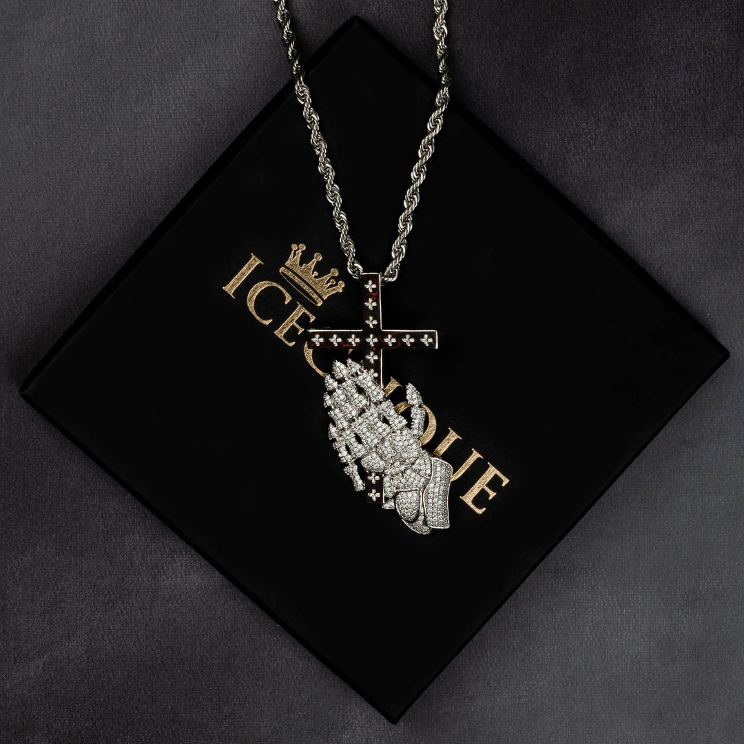 Skeleton Prayer Pendant - ICECLIQUE JEWELRY