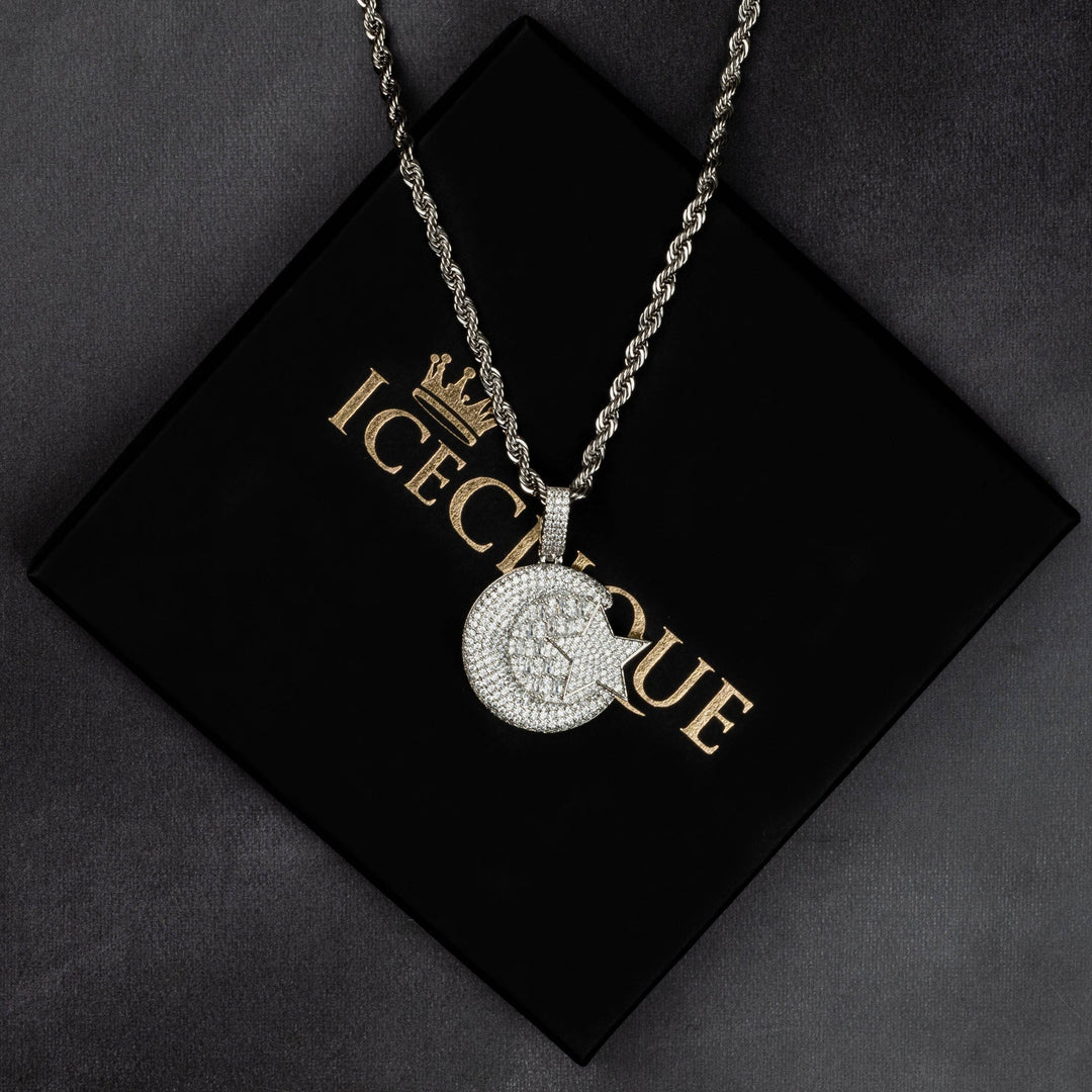 Star And Moon Pendant - ICECLIQUE JEWELRY