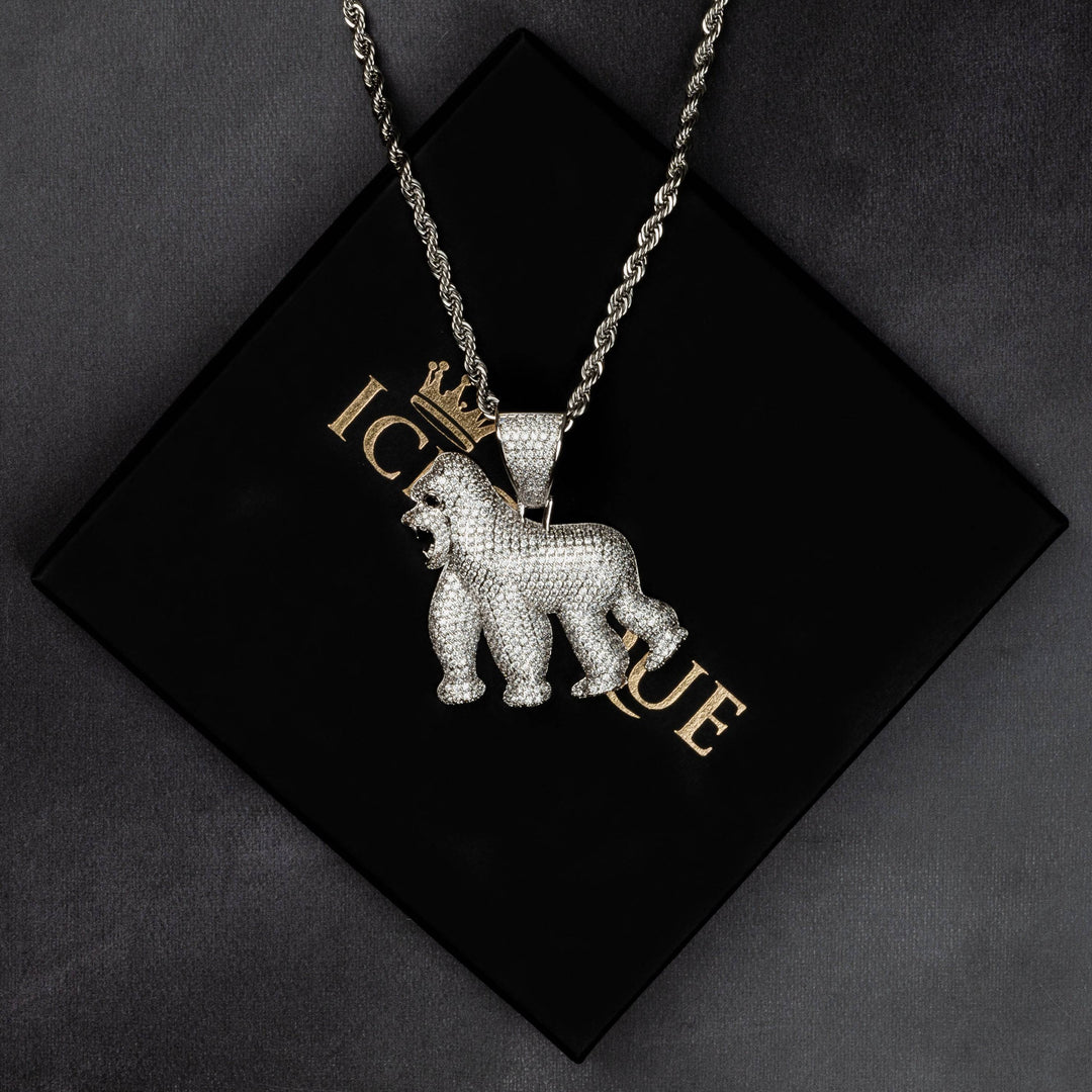 Iced Gorilla Pendant - ICECLIQUE JEWELRY