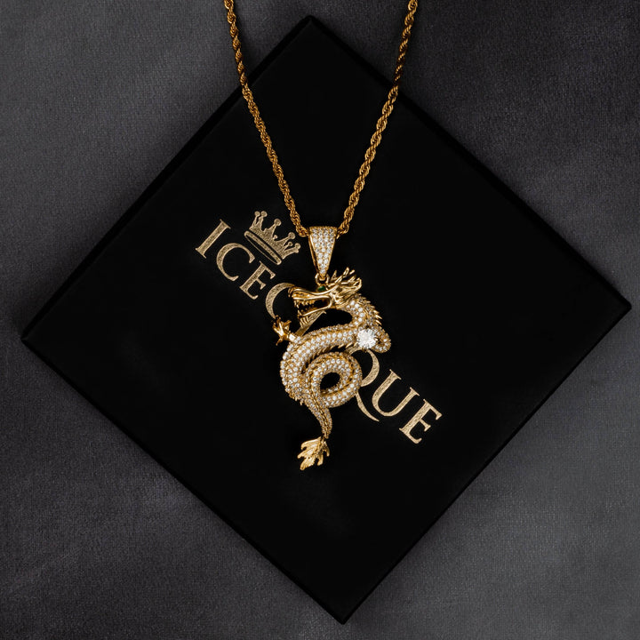 Iced Dragon Pendant - ICECLIQUE JEWELRY