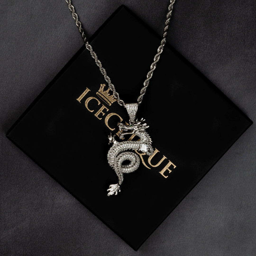 Iced Dragon Pendant - ICECLIQUE JEWELRY