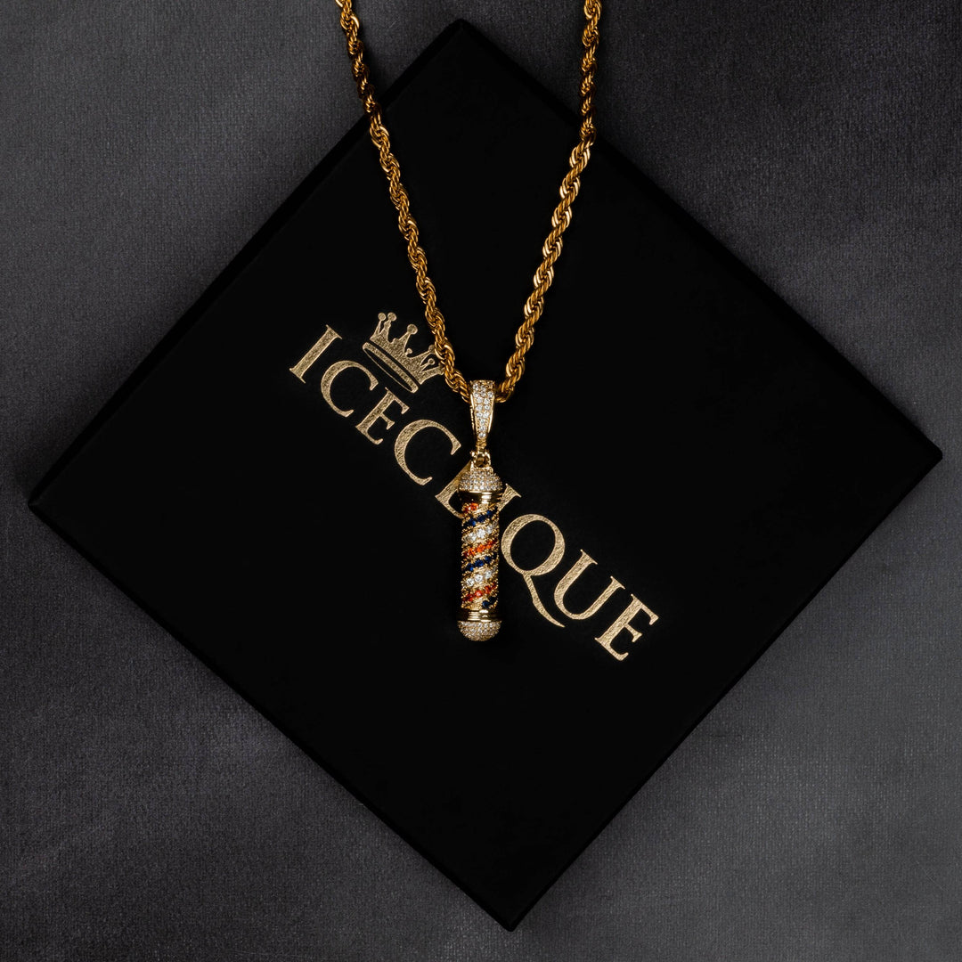 Iced Barber Pendant - ICECLIQUE JEWELRY