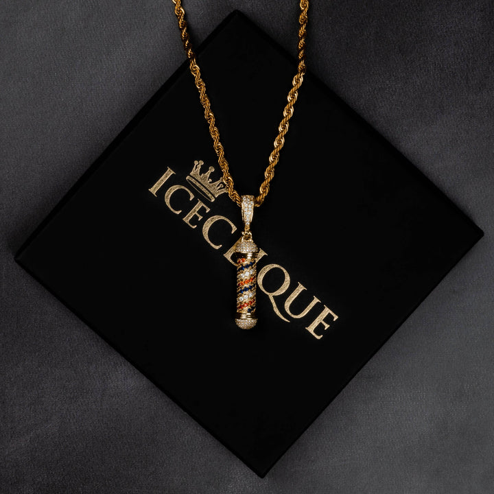 Iced Barber Pendant - ICECLIQUE JEWELRY