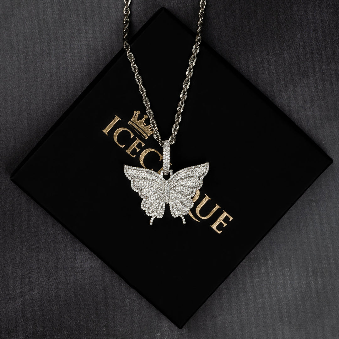 Iced Butterfly Pendant - ICECLIQUE JEWELRY