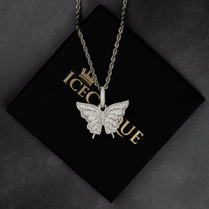 Iced Butterfly Pendant - ICECLIQUE JEWELRY