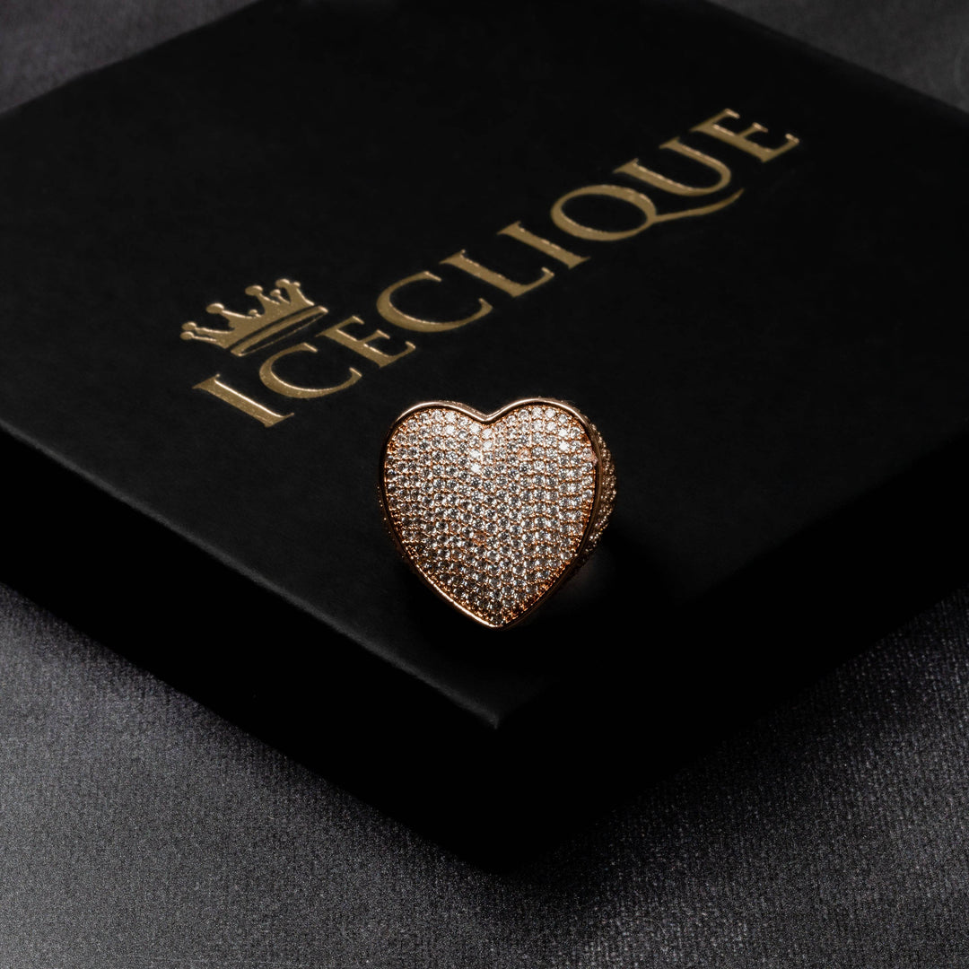 Iced Heart Ring - ICECLIQUE JEWELRY
