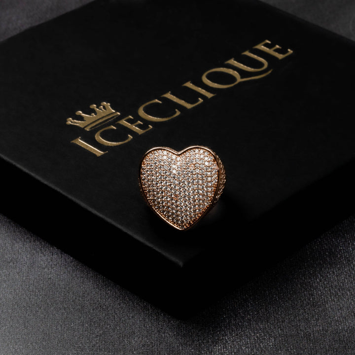 Iced Heart Ring - ICECLIQUE JEWELRY