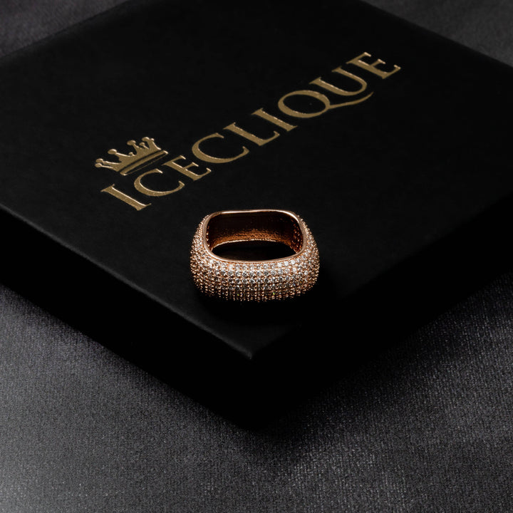 Iced Square Ring - ICECLIQUE JEWELRY
