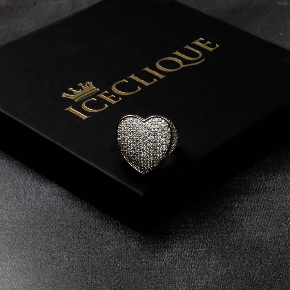 Iced Heart Ring - ICECLIQUE JEWELRY