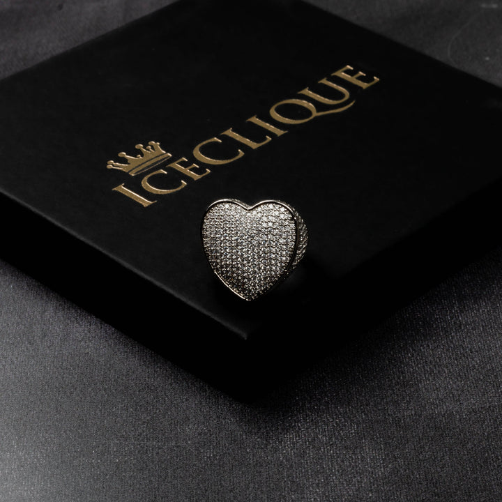 Iced Heart Ring - ICECLIQUE JEWELRY